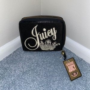 Juicy Couture Velour Black Wallet